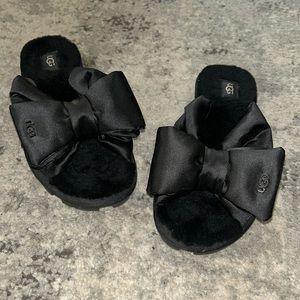 Black UGG slippers